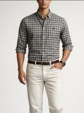 Polo Ralph Lauren Luxury Twill Plaid Button Down Shirt – $168 Retail